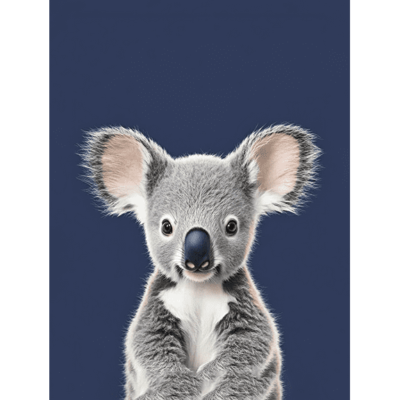 Adorable Koala Canvas Art Print， Perfect for Living Room， Bedroom， Nursery， Office， and Bathroom Decor