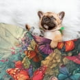 thumbnail image 3 of Yiaed Butterflies On Rocky Cliff Print Dog Blankets-Cat Blanket Washable for Couch Protection,Puppy Blanket, Soft Plush Reversible Throw Furniture Protector-Large, 3 of 8
