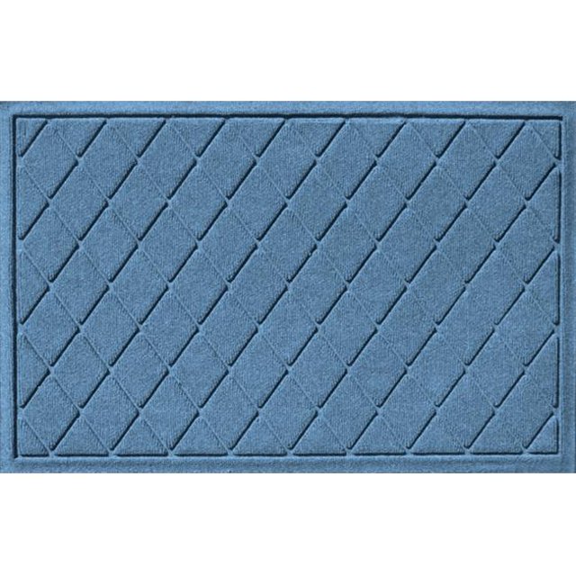 20377580023 Water Guard Argyle Mat in Bluestone - 2 ft. x 3 ft.