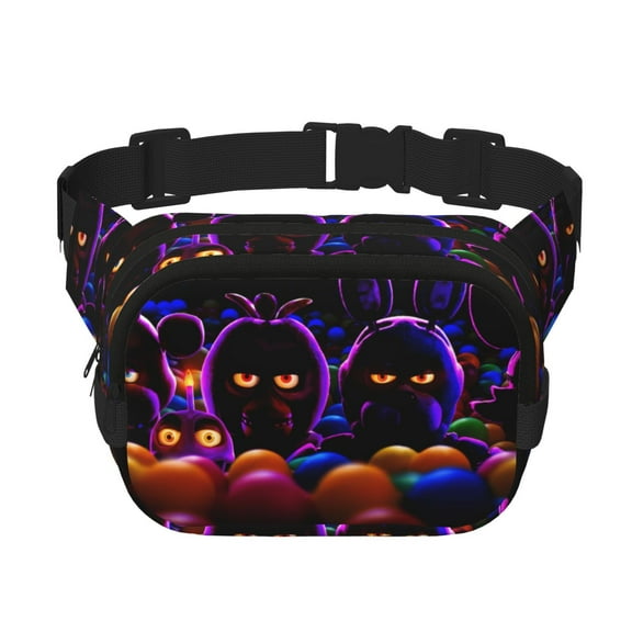 Saiise Five Nights At Freddy'S Print Fanny Pack Crossbody Bag for Women and Men, Belt Bag for Hiking Bum Bag with Adjustable Strap, Waist pack for Running Workout Sports Travel