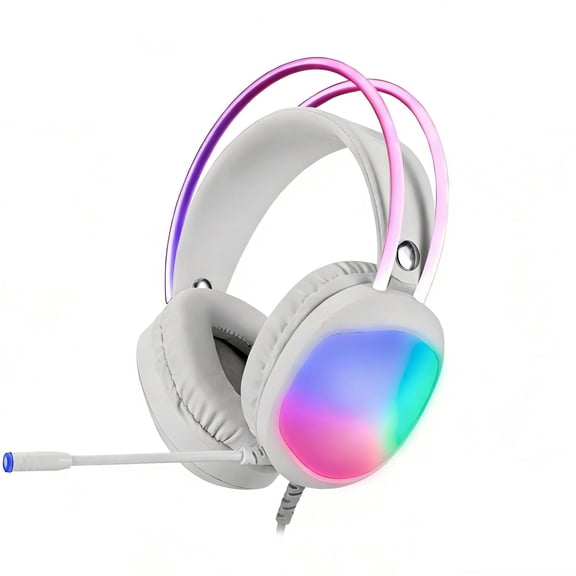Marvo RGB Wired Gaming Headset, USB & 3.5mm Dual Plug, PU Ear Cushions, Omnidirectional Microphone For Gaming, Office And Daily Use