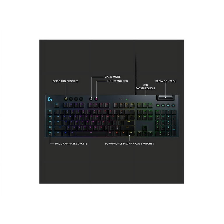 Logitech G815 RGB Mechanical Gaming Keyboard, Low Profile GL