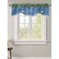 thumbnail image 2 of Fsddascl Blue Teal Gnomes Christmas Tie Up Valance Curtains for Windows, Kitchen Curtains Window Treatments, Xmas Balls Snowflake Short Window Shades Valances for Bedroom Bathroom Cafe 60"x18", 2 of 7