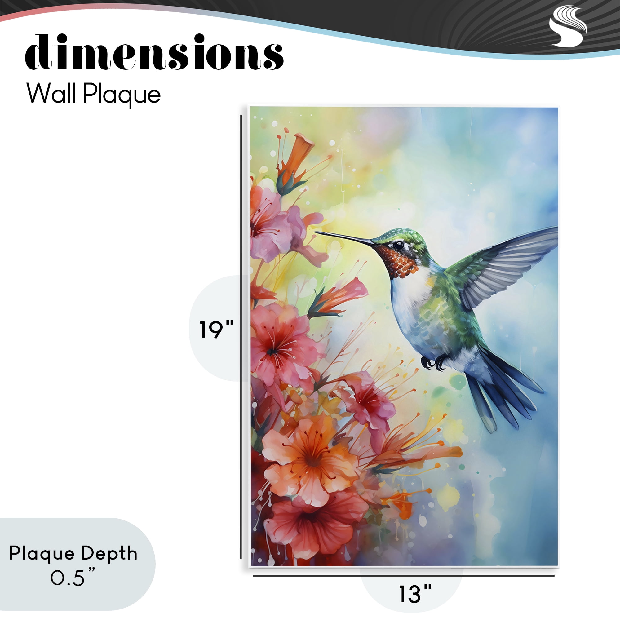 Stupell Industries Hummingbird Hibiscus Serenade Wall Plaque Art, design by Creative Studio