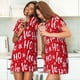 thumbnail image 4 of Fotbe Hohoho Bata de Dormir para Mujer con Estampado, Camisón de Algodón de Manga Corta, Ropa de Dormir Casual, 4 of 6
