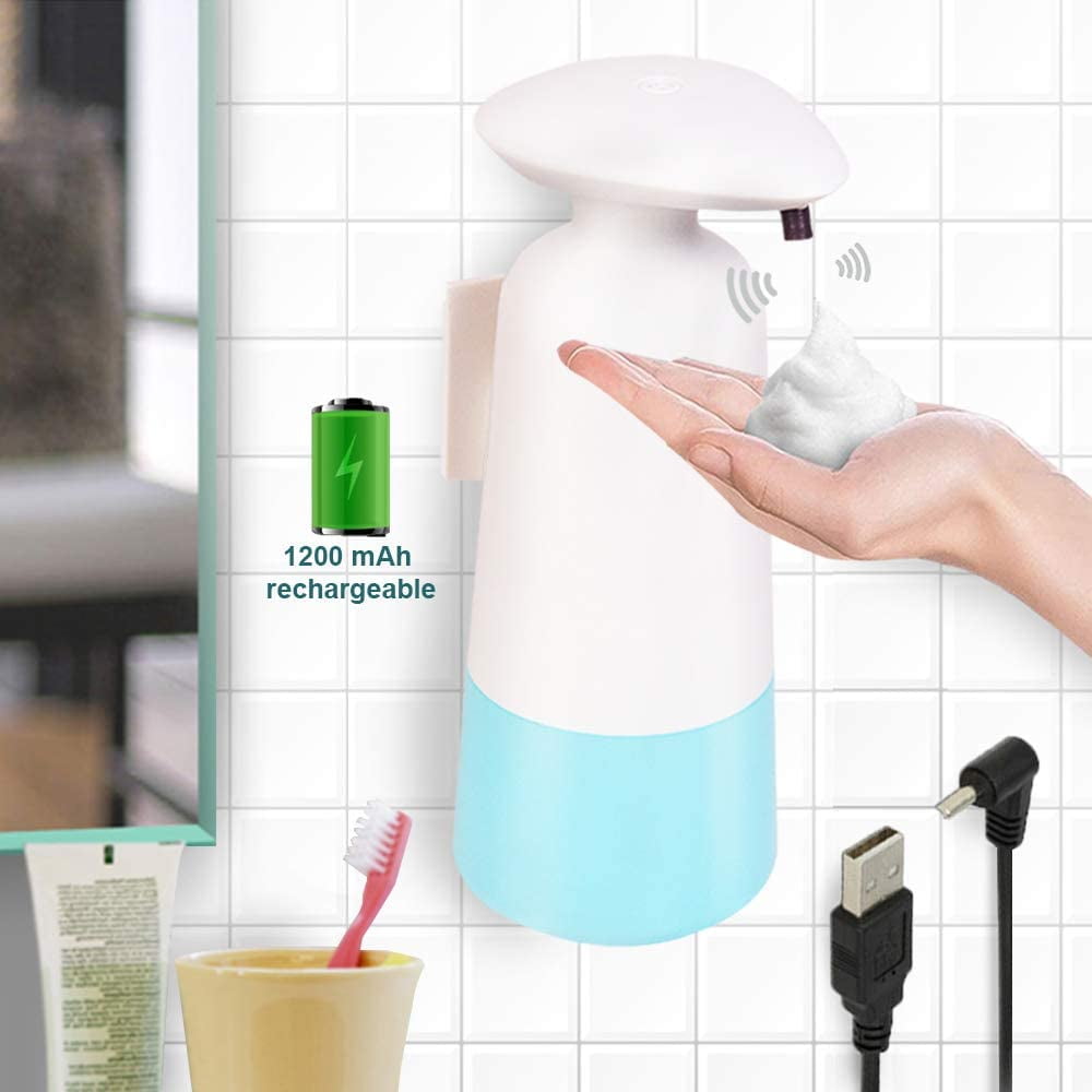 Automatic Foam Soap Dispenser Wall Mounted Rechargeable Touchless Foaming  USB 12oz Adjust Pump Volume Waterproof Hands Wash No Touch Free Auto Sensor  Foam Sanitizer Electric Dispensers for Bathroom - Walmart.com