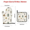 thumbnail image 4 of XMXT Waterproof Oven Mitts and Pot Holders Sets, Snowflake Christmas Trees Design Sets Kitchen Cooking Heat Resistant, 4 Pcs, 4 of 8