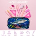 thumbnail image 4 of MUOOUM Pencil Case, Ocean Fish Shark Coral Large Capacity Pencil Pouch Stationery Pen Bag, 4 of 7