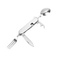 thumbnail image 1 of Multi Tool Portable Picnic Camp Spoon Fold Spork fork Flatware Tableware Knife Cutlery Bottle Can Opener Multitool Outdoor, 1 of 5