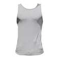 thumbnail image 3 of Aayomet Hommes Débardeurs et Été Décontracté Col Rond Imprimé Style Raglan Haut sous-Vêtement (Gris, L), 3 of 5