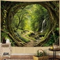 thumbnail image 2 of Forest Path Sunlight Wall Tapestry, Enchanting Woodland Tapestries for Room Decor, Nature Tapestry 30x40 Inch, 2 of 7