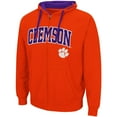 thumbnail image 2 of Men's Colosseum Orange Clemson Tigers Big & Tall Full-Zip Hoodie, 2 of 3