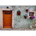 thumbnail image 2 of Susan Vizvary Photography 14x11 White Modern Wood Framed Museum Art Print Titled - Weathered Wall with Wood door, 2 of 4