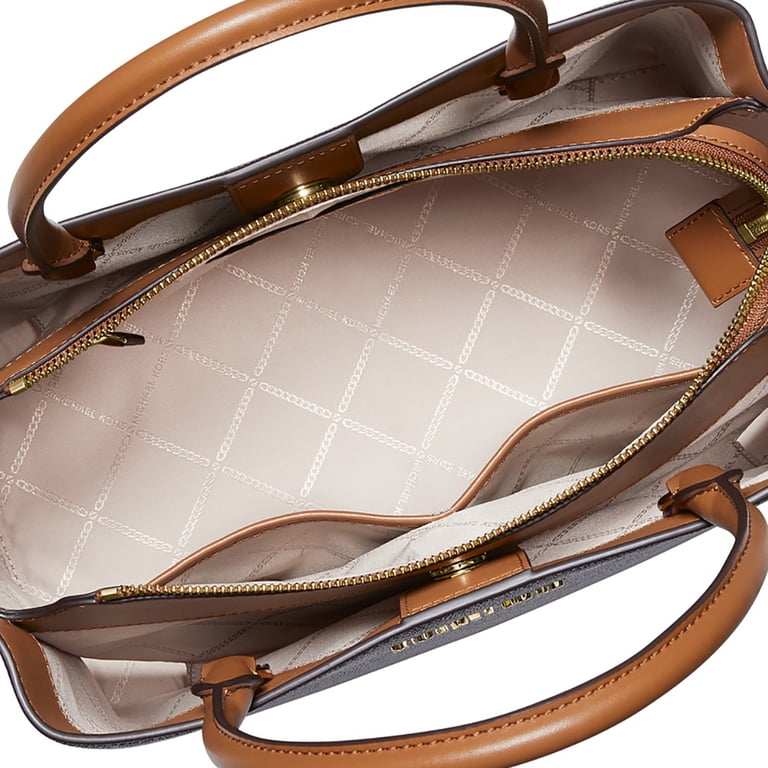 Michael Kors Women's Arielle Large Logo Satchel (Vanilla / Acorn