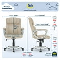 thumbnail image 3 of Serta Hannah Office Chair in Fawn Tan Linen Metallic Finish, 3 of 14