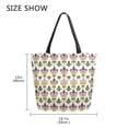 thumbnail image 5 of FORMRS Womens Canvas Tote Bag with Zipper Inner Pocket Shoulder Handbag, Beige Floral Pattern, 5 of 7