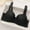 Black, variant on Amidoa Black Womens Bras Push-up High Support Wireless Solid Bra Brasieres for Womens L