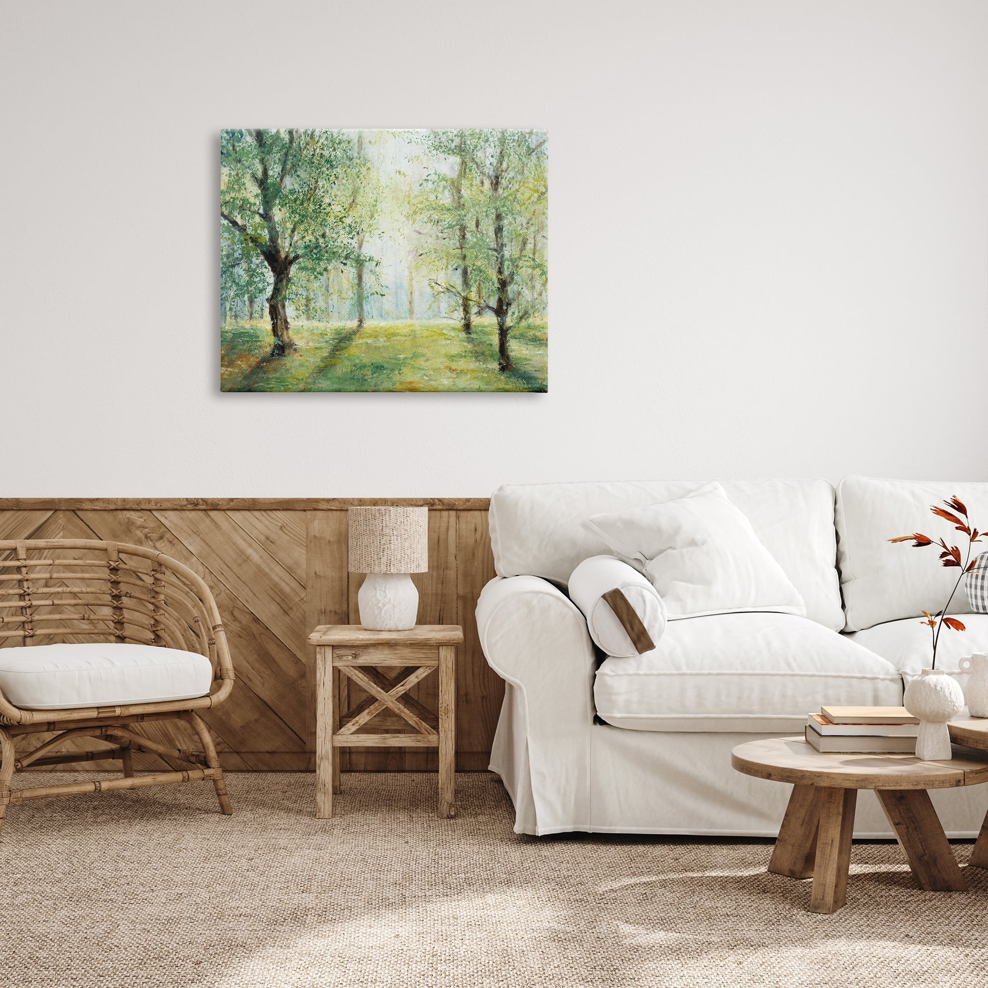 Stupell Industries Grounded Beauty Landscape Nature Painting Gallery Wrapped Canvas Print Wall Art, 40 x 30