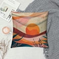 thumbnail image 2 of Orinice Sunset Sun Plant Graphic Decorative Throw Pillow Cover for Home - Durable Cotton Linen Fabric - Exquisite Craft - Multipurpose Use - Great Gift Idea 24x24in, 2 of 5