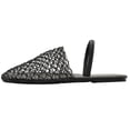 thumbnail image 2 of Fishnet Mules Shoes Sandalias Planas Malla para Mujer Punta Redonda Con Correa El Verano, 2 of 9