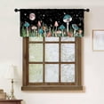 thumbnail image 2 of Flower Daisy Window Valance for Kitchen,Rustic Retro Blue Teal Floral Farmhouse Spring Butterfly Plant Farm Window Treatment for Bedroom Living Room 1 Piece,54x18 Inch, 2 of 4