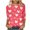 Pink, variant on Inverlee Women's Valentines Day Shirts Cute Love Heart Print Tees Cotton 3/4 Sleeve Blouse Round Neck Going Out T-shirt Tops Valentines Day Gifts for Teen Girls