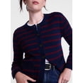 thumbnail image 5 of Scenario Women's Crewneck Cardigan with Patch Pockets, Lightweight, Sizes XS-XXXL, 5 of 6