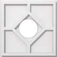 thumbnail image 1 of Ekena Millwork CMP12EY-04000 12 Po. OD x 4 Po. ID Carré Embry Grade Architectural PVC Médaillon de Plafond Contemporain, 1 of 4