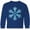 Royal Blue, variant on Inktastic Icy Blue Winter Snowflake Long Sleeve Youth T-Shirt