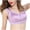 Purple, variant on Bras for Women GaThRRgYP Women Wireless Anti-sagging Front Zip Breathable Satin Lace Hem Plus Size Bra