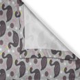 thumbnail image 3 of Ambesonne Swan Kitchen Curtains, Cartoon Bird and Flowers Art, 55"x30", Purple Grey Dark Purple, 3 of 3