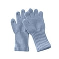 thumbnail image 2 of NAISIBABY Winter Gloves for Boys Girls, Thicken Warm Stretch Full Finger Kids Knit Gloves Blue, 2 of 5