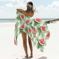 thumbnail image 6 of Tropical Fruit Beach Towels Blanket Soft&Absorbent Quick Dry Microfiber Watermelon Rustic Plaid Pool Towels for Swimming ,Yoga, Sports, Gym, Camping,Large 35X70in, Red Green, 6 of 8