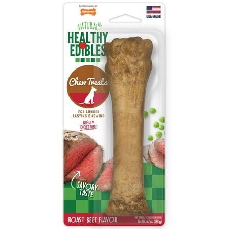 Nylabone Healthy Edibles All-Natural Long Lasting Chew Treats Roast Beef X-Large (1 Count)
