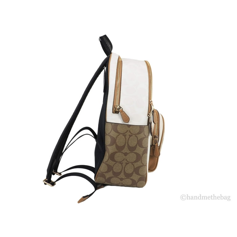 Coach (CA439) Court Chalk Glacier White Blocked Signature Coated