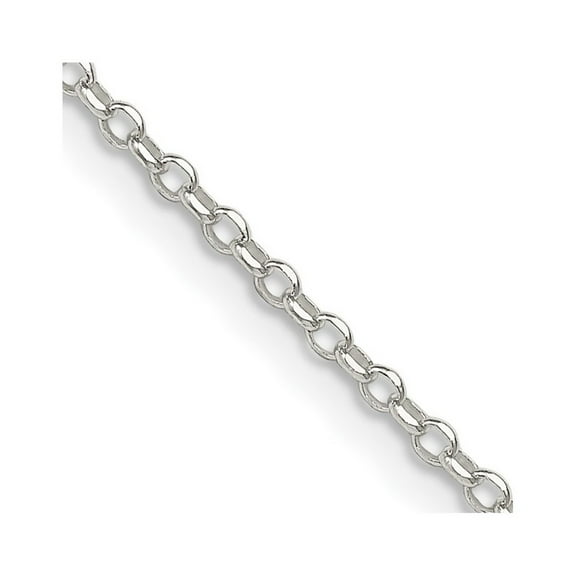 925 Sterling Silver Polished Spring Ring 1.75mm 8 Side Sparkle Cut Cable Chain Necklace 30 Inch - Chain Necklace for Wom