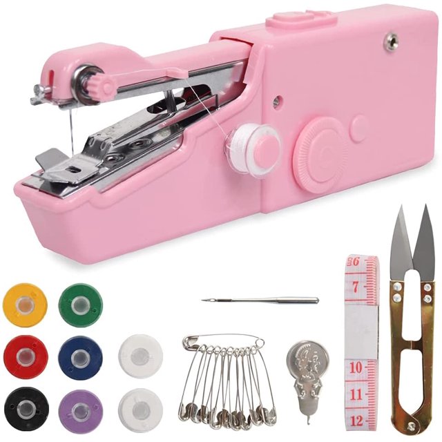 Handheld Sewing Machine, Hand Cordless Sewing Tool Mini Portable Sewing Machine, Essentials for Home Quick Repairing and Stitch Handicrafts (Black)
