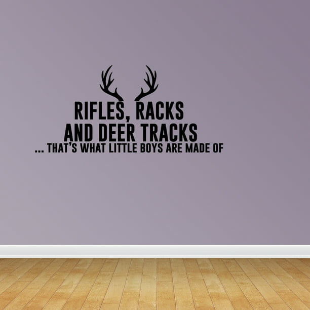Hunting Decor Deer Antlers What Little Boys Are Made Of Nursery Wall Decal Jp266 Com - Hunting Wall Decals For Nursery