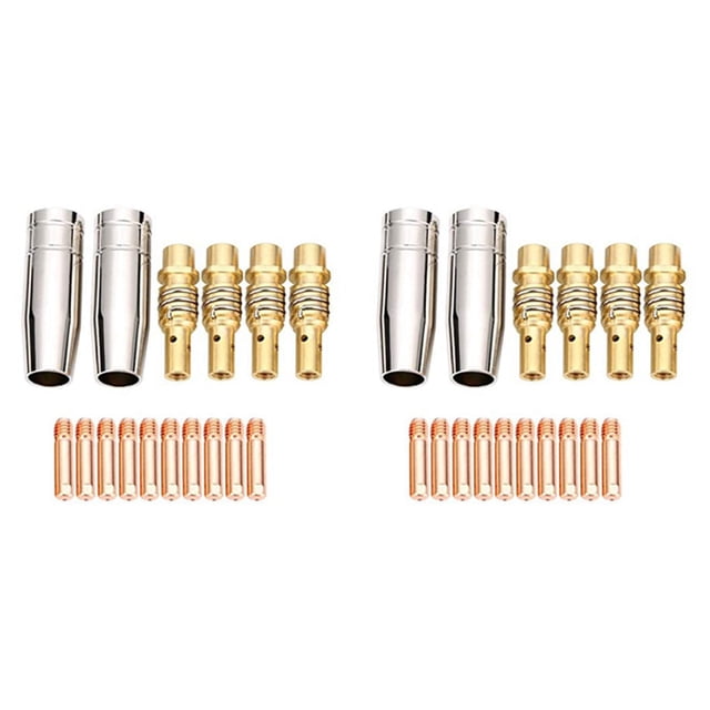 Mig Welding Nozzles for Welding Machine 32 Pcs Gold Tip Contact Tips for Mig Welding Machine - 0.8mm