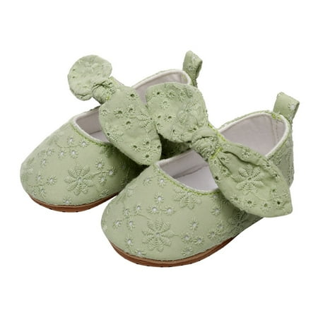 

Baby Girls Flats Shoes Infant Non-Slip Bowknot Walking Shoes