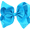 Blue, variant on RAGUPEL Hair Bows,8" Soft Polyester Flat Claw Clips,Secure Crocodile Clip Big Bows for Girls,Black
