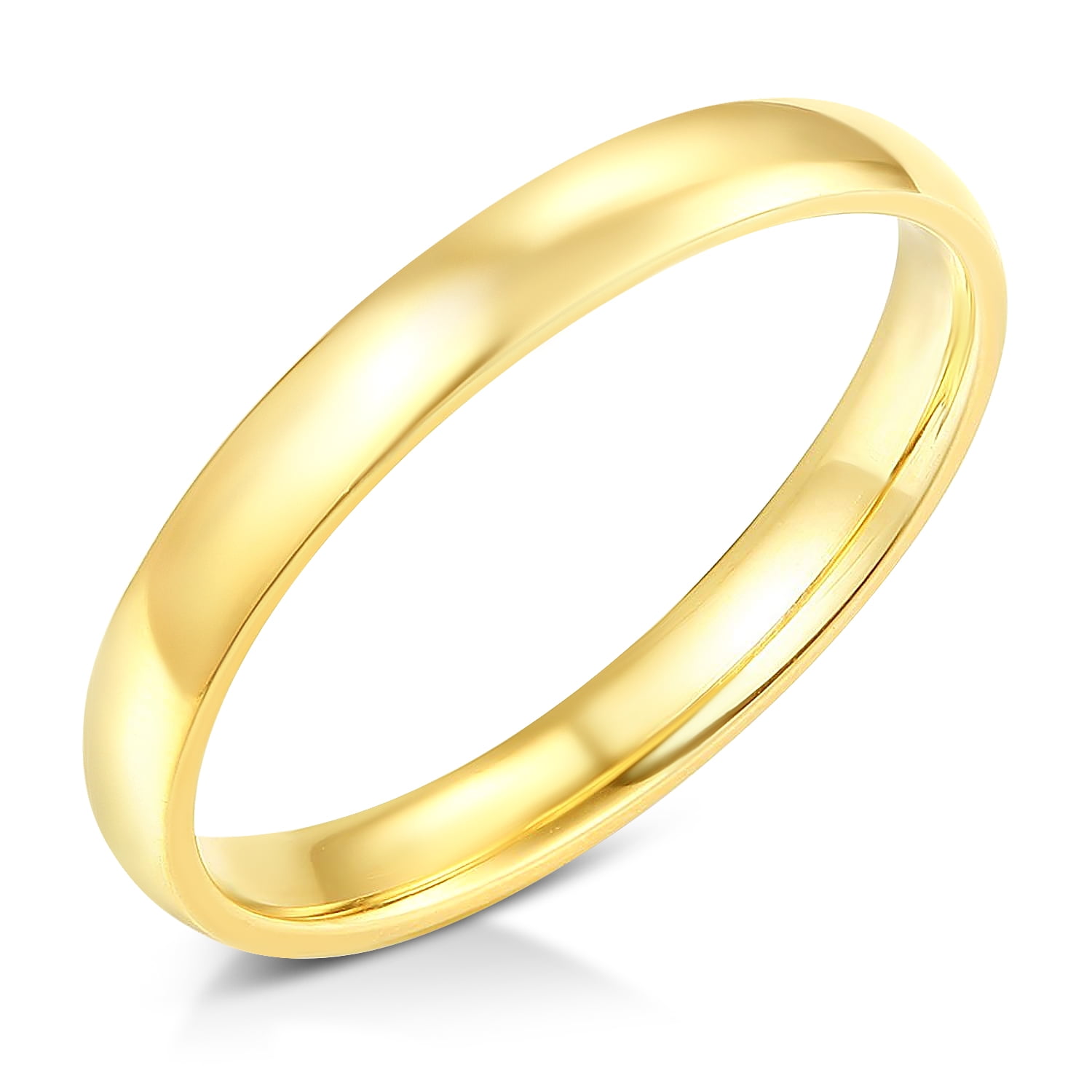 Ioka 14k Solid Yellow OR White Gold 7mm Plain Standard Classic Fit Traditional Wedding Band Ring 