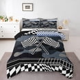 thumbnail image 1 of YST Race Car Comforter Set King Size for Boys Kids Teens, Racing Car Bedding Sport Checkered Cool Speed Comforter, Camo Flag Automobile Chessboard Pattern Bed Set for Bedroom Bed Decor, 1 of 6