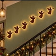 thumbnail image 6 of 3D Light‑Up Wooden Angel Wall Decor (Set of 7), Remote‑Controlled Warm Backlit Peel & Stick Entryway Glow, Handmade Real Wood LED Christmas Wall Decor for Living Room, Bedroom, Fireplace, 6 of 6