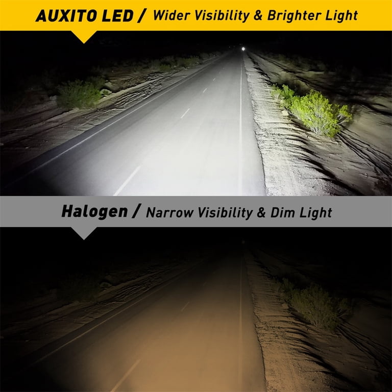 2/4X AUXITO Combo 2 9005 HB3 LED Headlight Kit bulb High Low Beam White