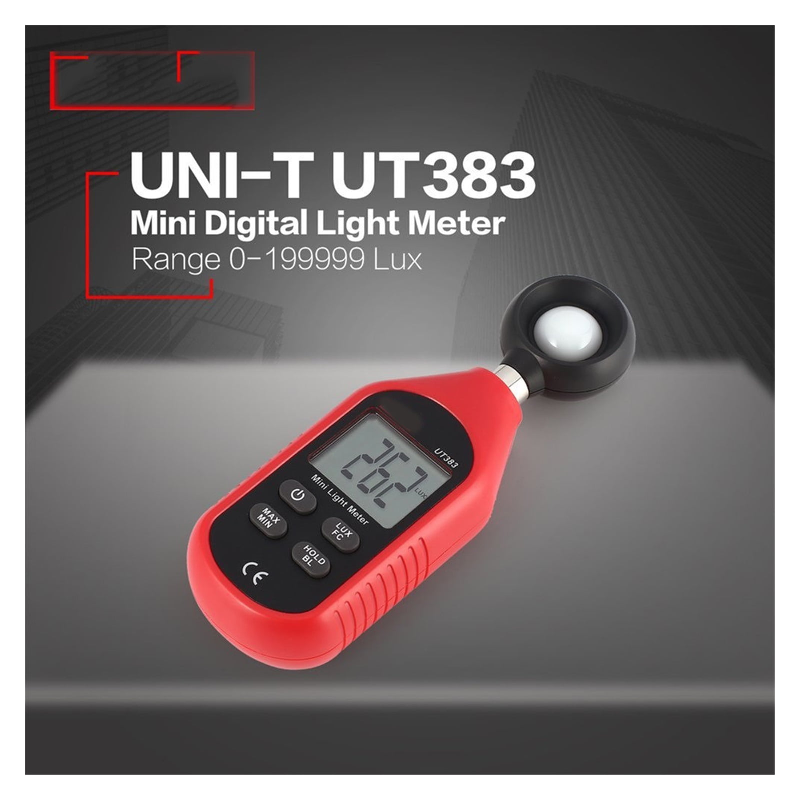 True RMS Handheld Illuminance Meter Max Min Photometer LCD 200K Lux/Fc - View #2