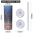 thumbnail image 3 of Flower Floral Print Pattern Insulated Lunch Bag for Women and Men, Large Portable Soft Cooler Tote, Thermal Food Storage Bag with Pearl Cotton, 8.66L, 8.75"x5.75"x9.5", 3 of 6