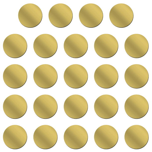 Etiqueta Engomada La Pared Del Espejo 3D Room Art Home Acrílico Mural Decor (Oro 10 Cm)