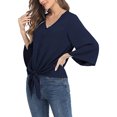 thumbnail image 3 of Txlixc Blusa de color sólido para mujeres Txlixc moda, 3 of 6