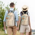 thumbnail image 3 of Geaub starfish on the sand beach durable canvas backpack: stylish, lightweight, and spacious with adjustable straps, 3 of 7